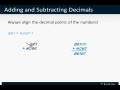 Knewton.com GMAT Math - Arithmetic - Adding and Subtracting Decimals