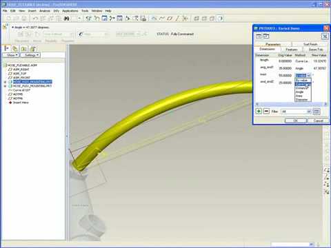 how to make flexible belt in pro e