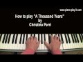 A Thousand Years Christina Perri Piano Tutorial
