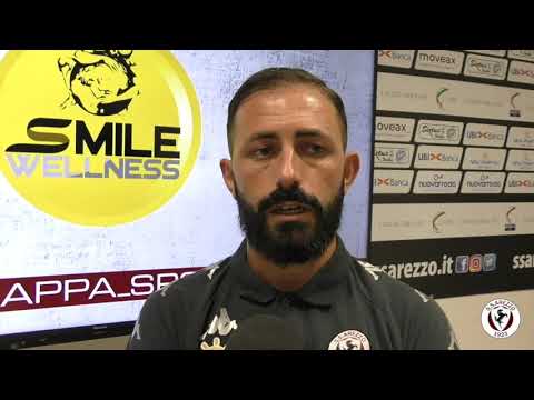 Nicola Strambelli al termine di Arezzo-Lupa Frascati 6-3
