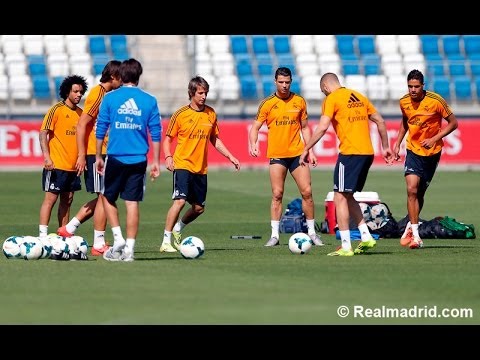Modric se incorporó al grupo en el último entrenamiento de cara al Valladolid