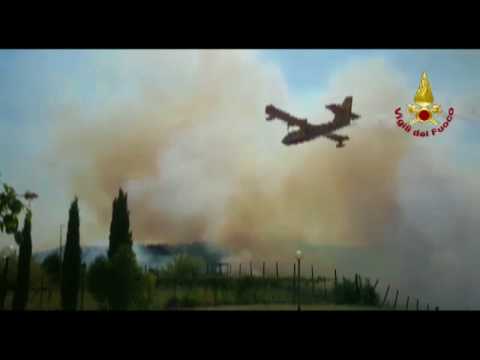 Incendio Mazzolla Volterra - 17 luglio 2017