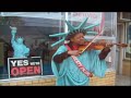 random people are asked to play a stradivarius violin. the individual footage was then cut based on simple sounds and spliced back together to form music.