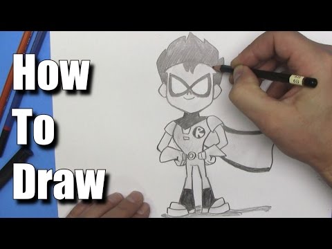 video-linktoworks-How To Draw Robin From Teen Titans Go! - Step By Step ...