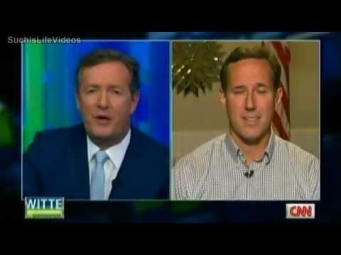 santorum - Piers Morgan talks to Santorum about his anti-gay views.