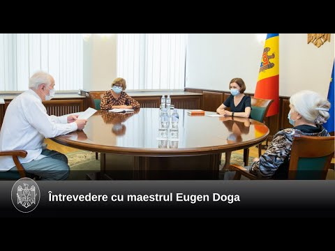 Președinta Maia Sandu: „Am salutat ideea maestrului Eugen Doga de a înființa un centru de creație care să-i poarte numele”