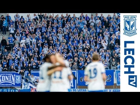 Kibice Kolejorza w Gliwicach podczas meczu Piast - Lech 0:3.