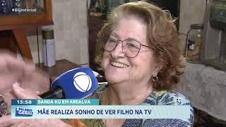 Banda KU em Arealva: Mãe realiza sonho de ver filho na TV