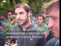 Despido de tres trabajadores de aceros borroni