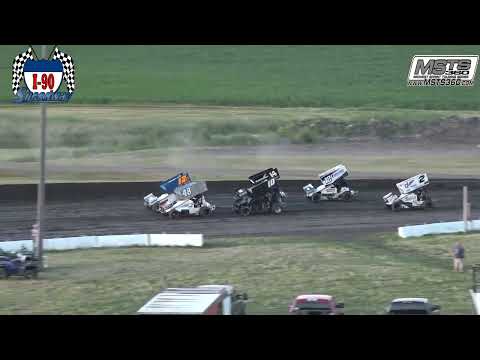 MSTS 360 Sprint Car Heats & B-Mod B Feature | I-90 Speedway | 7-3-2021