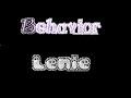 Behavior - Lenie