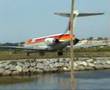 MD87 take off from LESO