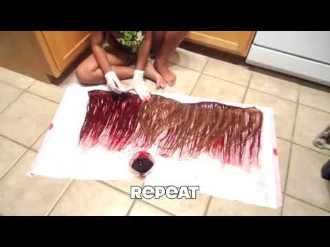 how to dye ends of weave