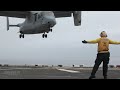 Video by Cpl. Kenneth Jasik Marines with 3rd MAW arrive on the USS Bonhomme Richard in preparation for Exercise Dawn Blitz. Scenes include CH53-Es and V-22 Ospreys landing aboard the ship. During the exercise, Marines will use the aircraft to train for a humanitarian assistance, disaster relief missions
