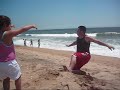 Aeriana Hit By A Big Wave.