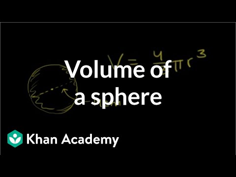 Volume of a sphere