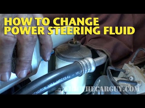 how to drain power steering fluid