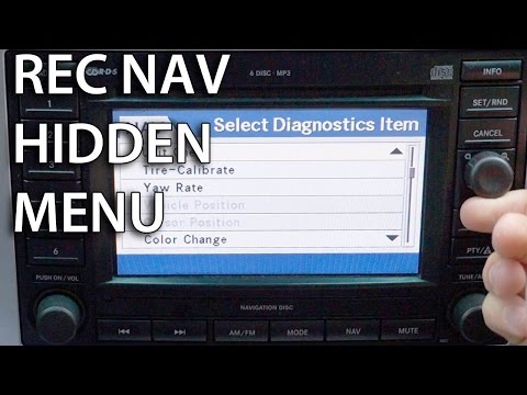 How to enter hidden diagnostics menu in REC Nav (MOPAR Dodge Chrysler Jeep GPS navigation)