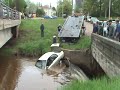 A Honda Accord with no license plates and smashed windows in the brook on Mill Road this morning. There were tire marks that looked more like spinning from acceleration then from braking going into the brook. There were 2 tow trucks but they didn't tow it out, it was leaking fluid into the brook . They were waiting for a diver to attend because it was to dangerous for the tow truck to hook up . The car does have a Nova Scotia inspection sticker on it. 4 hours later another tow truck recovered the Honda from the Brook on Mill road. Without a diver.