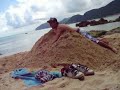 Saltos en la playa de Trengandin
