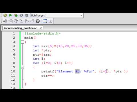 how to define pointer to an array in c