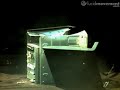Dell computer smashed in slow motion.