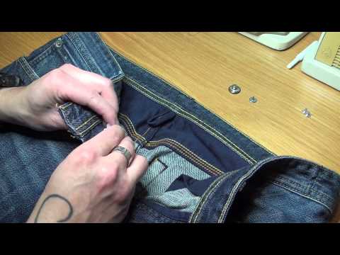 how to attach jean buttons