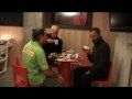 Sting op De Laatste show backstage in Belgium with his vegetarian restaurant www.lombardia.be