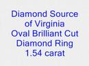 Oval Brilliant Cut Diamond Ring 1.54-carat pave-set 0.50 tcw