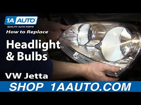 How To Install Replace Headlight and Bulbs 2005-10 Volkswagen VW Jetta