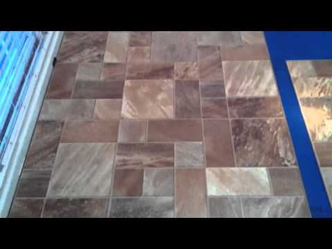 how to fit laminate tile effect flooring