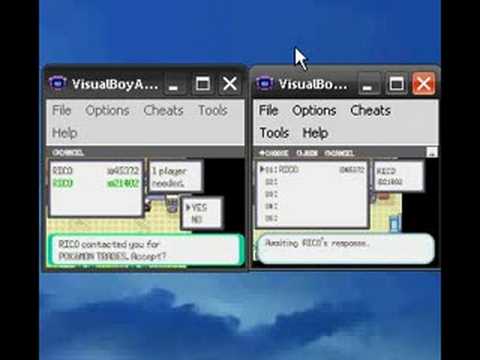 how to trade pokemon with vba-m