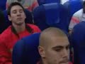 Barca Funny moment with the air hostess