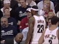 LeBron James football in High School and flagrant NBA fouls