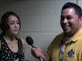 Follow me on twitter. Feel free to @reply / tweet me =] twitter.com Miley Cyrus was interviewed by B97's Speedy backstage from her concert in New Orleans, Louisiana (Tuesday, October 20, 2009) on her Wonder World Tour. - New Orleans - Twitter - What makes her nervous - Taylor Swift/Kanye - Re-enactmenthat she would do if she were Taylor - Her gum - Halloween twitter.com Backup YT youtube.com