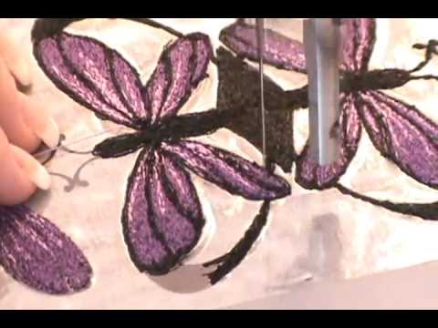 How to Do Free Motion Embroidery on any sewing machine using the Octi-Hoops Dragonfly design.
