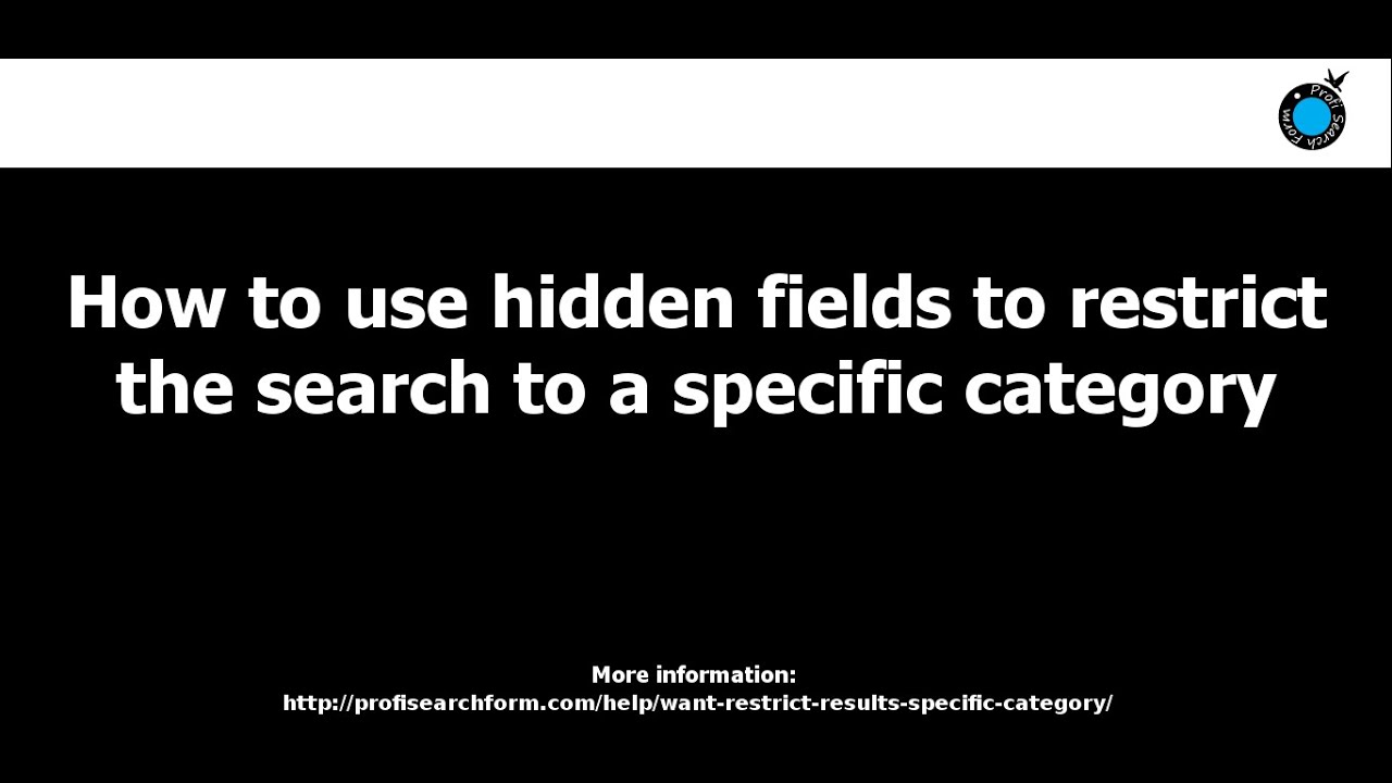 Restrict results to a specific category