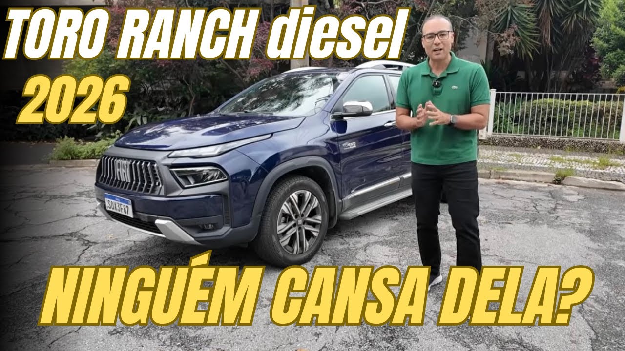NINGUÉM CANSA DA FIAT TORO? Versão Ranch Diesel 4x4 2026