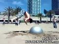 beach ball back flip beach ball back flip