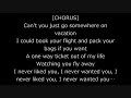 simple plan  vacation  w/lyrics 