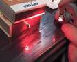 DVD burning laser ingnites match