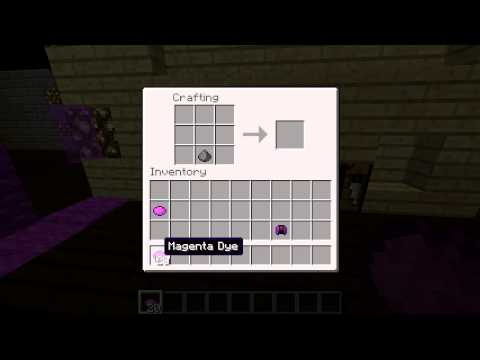 how to find purple dye in minecraft pe