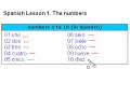 spanish lesson 01   the numbers 1 to 10