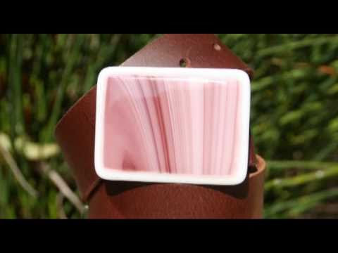 how to make fused glass belt buckles