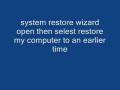 videos de how to restore ypur computer to previous day