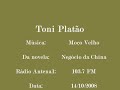 primeira vez que a m�sica, da novela neg�cio da china, � cantada ao vivo.

m�sica: mo�o velho
show da r�dio antena 1 fm: 103.7 (rj)
data: 14/10/2008