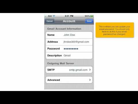 how to change email on iphone