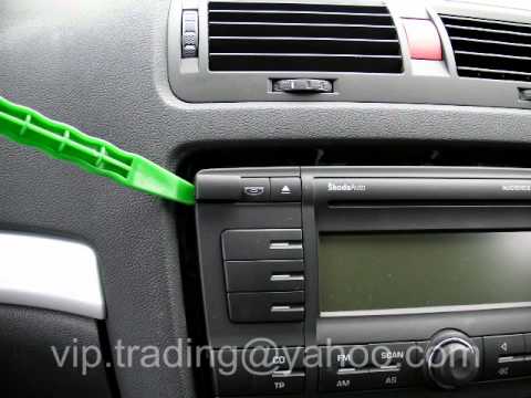 Removal Radio Stereo Skoda Volkswagen Seat Removing How Remove Octavia Fabia Golf Passat Bora