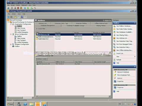 how to recover dpm server