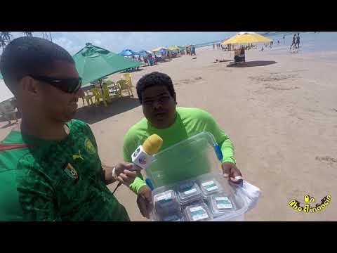 Vídeo - Cleiton Cocada Gourmet - Cocada na Praia de Muro Alto (Porto de Galinhas-PE) - Doces em Ipojuca / PE